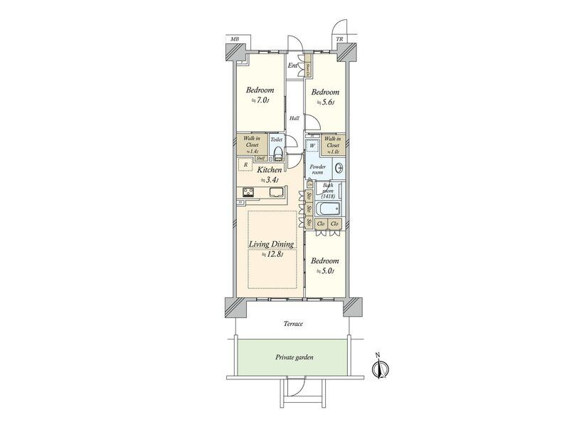 パークホームズＬａＬａ名古屋みなとアクルスガーデンスクエアの間取り