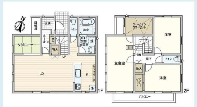常滑市北汐見坂2丁目　中古戸建の間取り|○●間取り図●○