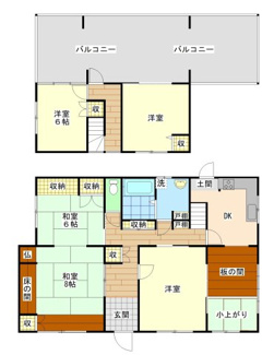 【間取り】 | 宇部市大字東岐波 5LDK／2階建