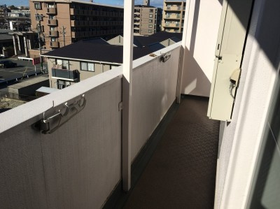 三角コーポのバルコニー