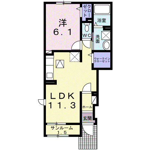 ドミール　コウナンの間取り