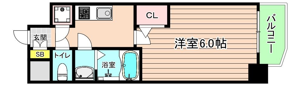 大阪市都島区都島本通４丁目の賃貸マンションの間取り