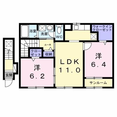 【間取り】 | 山本町北８丁目アパート