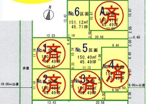 瑞穂町箱根ヶ崎　土地の区画図