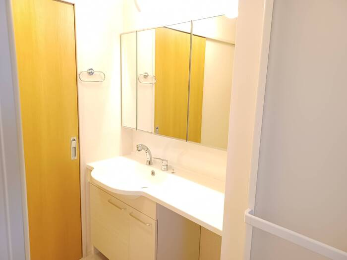 ロイヤルハイツⅡの独立洗面台|広い洗面スペース