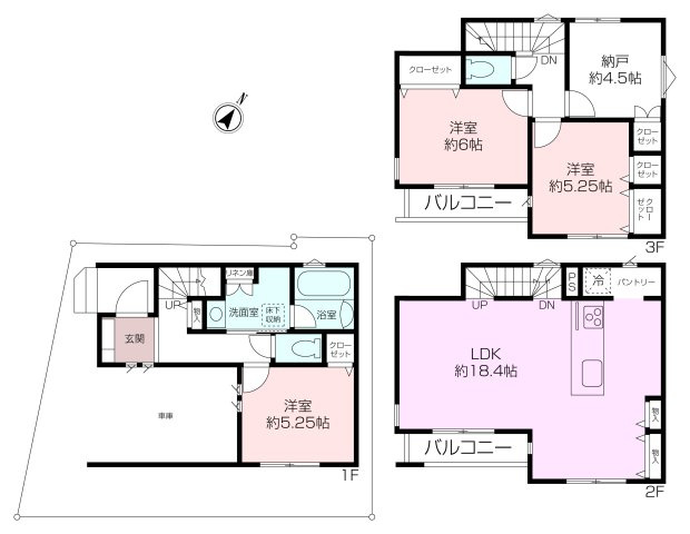 戸塚区戸塚町新築戸建　全2棟の画像