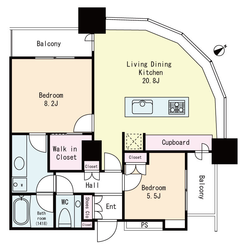 東京ツインパークスライトウイングの間取り
