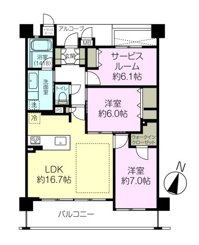ワコーレ芦屋翠ヶ丘の間取り