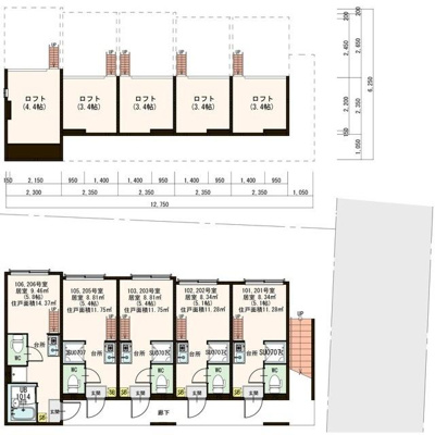 【区画図】 | ソレイユ新宿 | 全体図