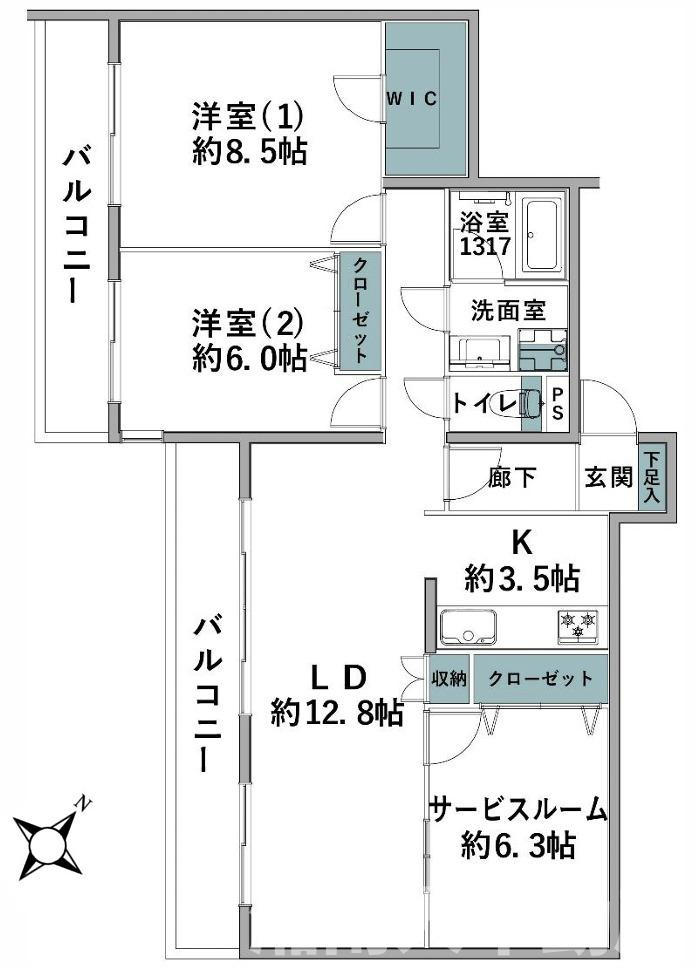 クリオ鎌倉笛田の間取り