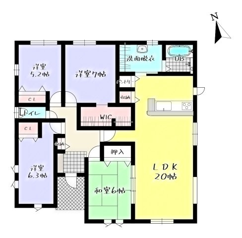ーBloomーブルームー小倉北区熊谷2丁目1期　【小倉北区　新築戸建て】の間取り|ーBloomーブルームー小倉北区熊谷2丁目1期　【小倉北区　新築戸建て】