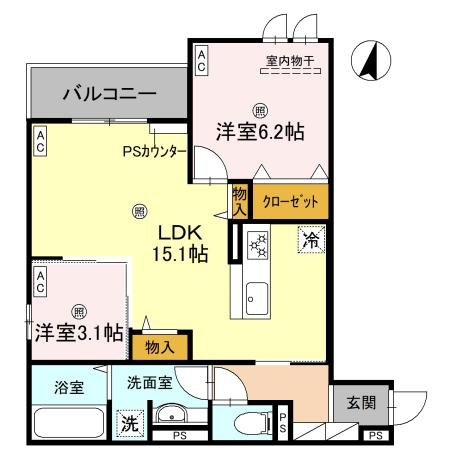 CASA　MUKAINOの間取り