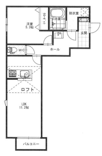 中野区大和町１丁目のアパートの間取り