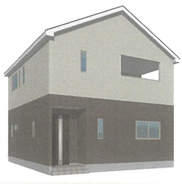 流山市流山3丁目　新築戸建　全3棟　2号棟の外観パース|【完成予想図】流山市流山3丁目・新築分譲住宅！「平和台」駅徒歩6分の好立地