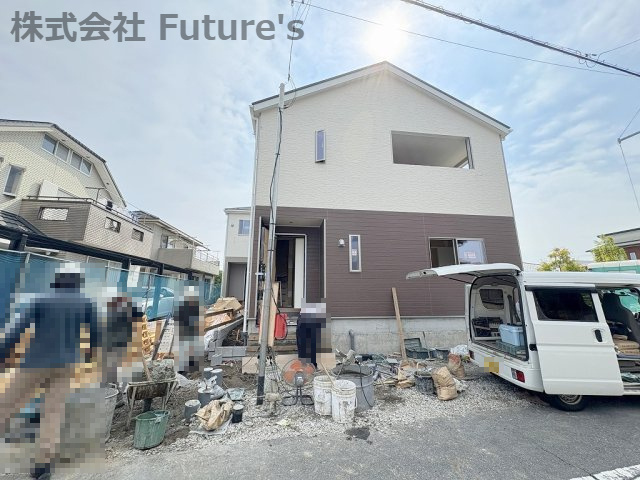 流山市流山3丁目　新築戸建　全3棟　2号棟の外観|現地の写真になります。