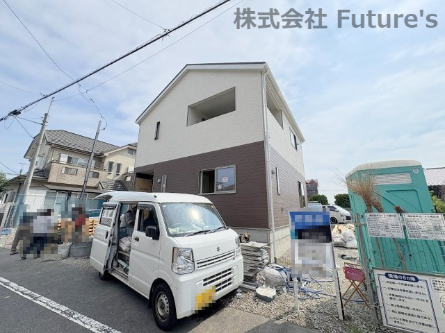 流山市流山3丁目　新築戸建　全3棟　2号棟の外観|現地の写真になります。