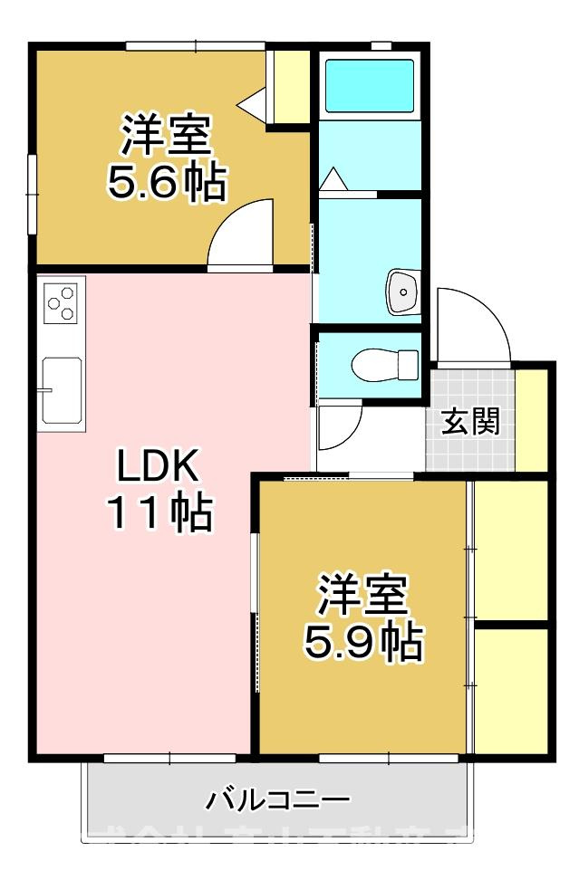 ハウストランキル B棟の間取り