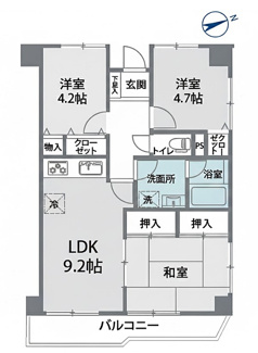 【間取り】 | ライオンズマンション蕨