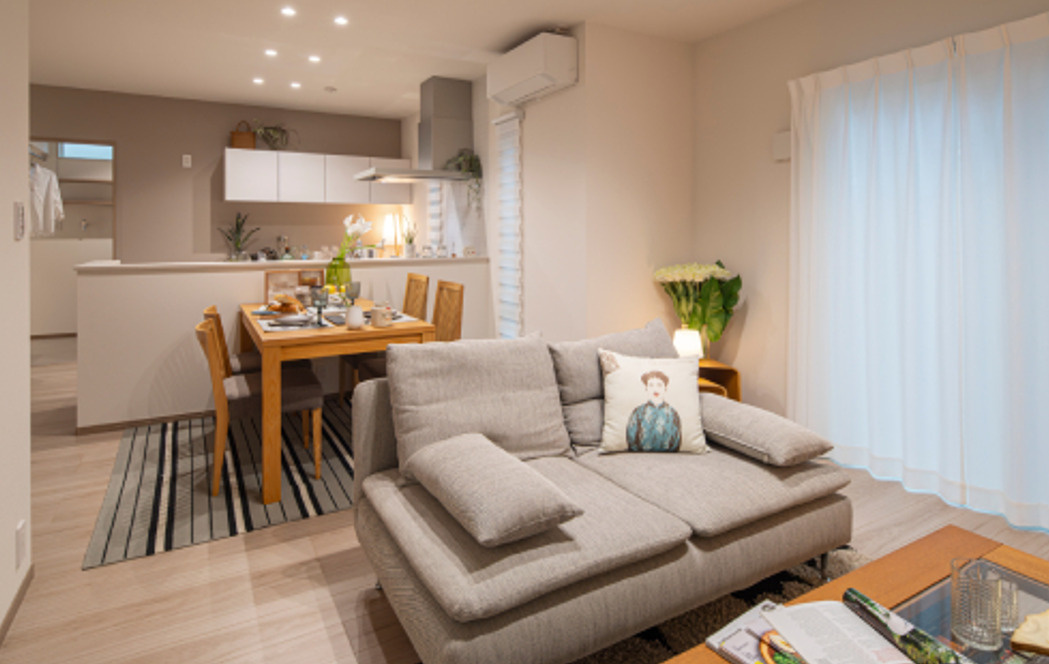 大和町モデルハウスの居間・リビング