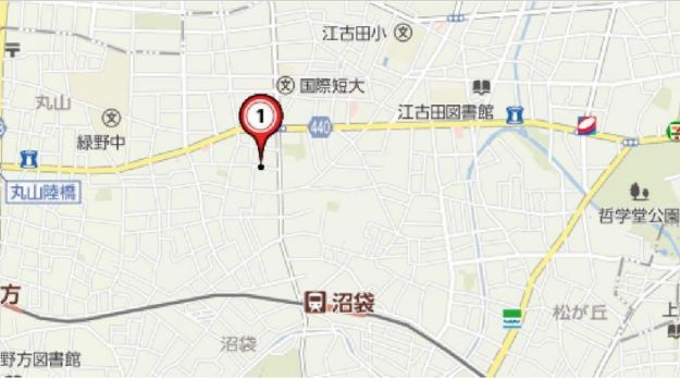 ダンズＭ中野の地図