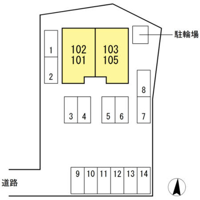 【区画図】 | ユーハイツ鷹子・