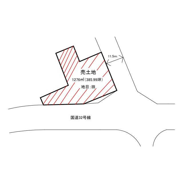 丸亀市綾歌町栗熊西　売土地の区画図