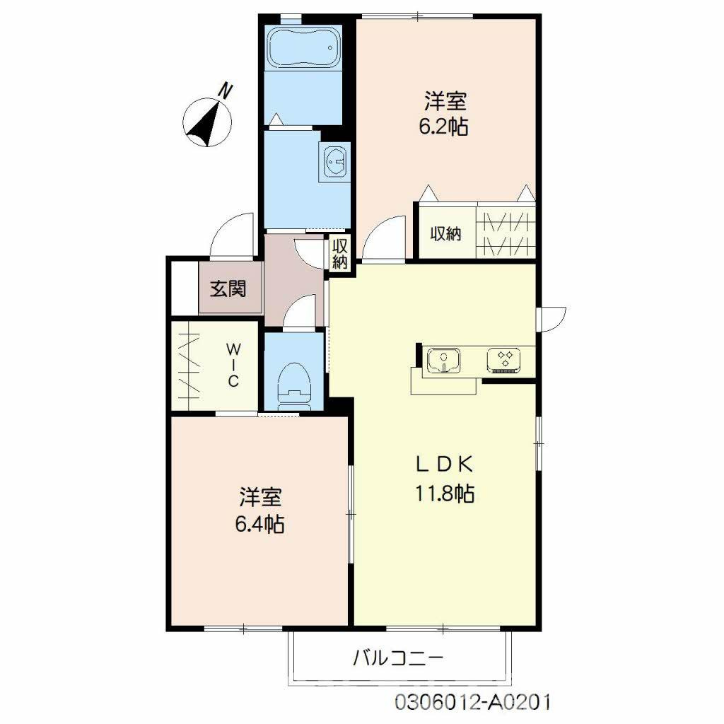 スクーデリア2006　A棟の間取り