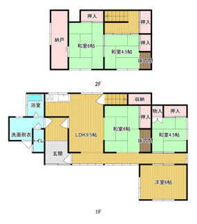 【間取り】 | 岩美郡岩美町浦富中古戸建て