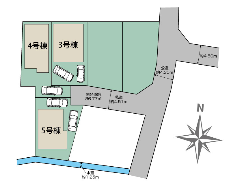 新築戸建　茅ヶ崎市円蔵2丁目　の区画図