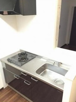 【キッチン】 | ルリーフ南台 | 2口コンロのシステムキッチン。