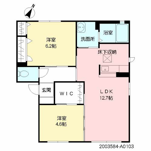 スクーデリア2007　A棟の間取り