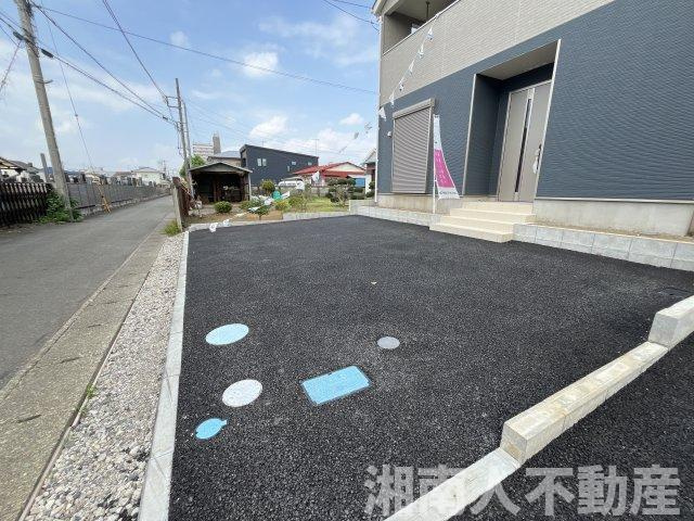 平塚市田村第46　新築一戸建て　１号棟の前面道路含む現地写真|前面道路含む現地写真です