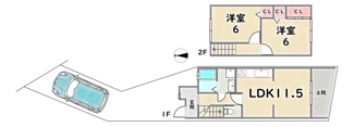 【間取り】 | 右京区常盤一ノ井町
