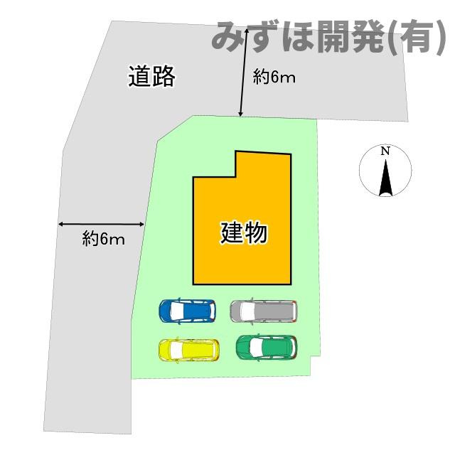 新庄市大字松本の中古一戸建の区画図
