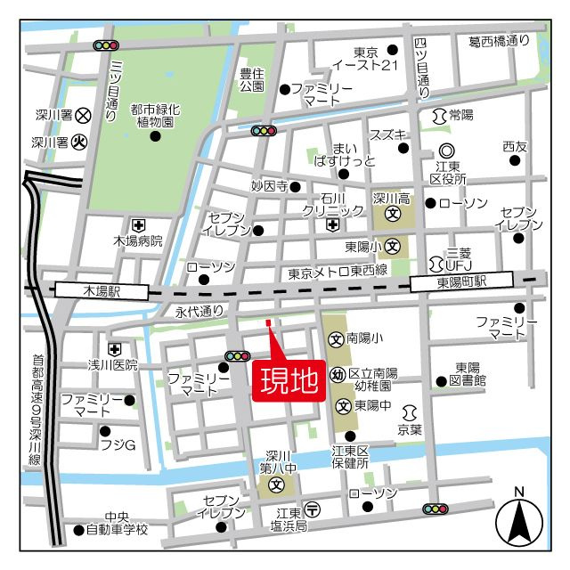 ラークガーデン木場の地図