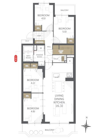 【間取り】サンヴェール高槻三号棟 