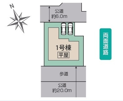 【仲介手数料無料】新築戸建　東松山市桜山台16-8（大型平屋住宅　全1棟）の区画図