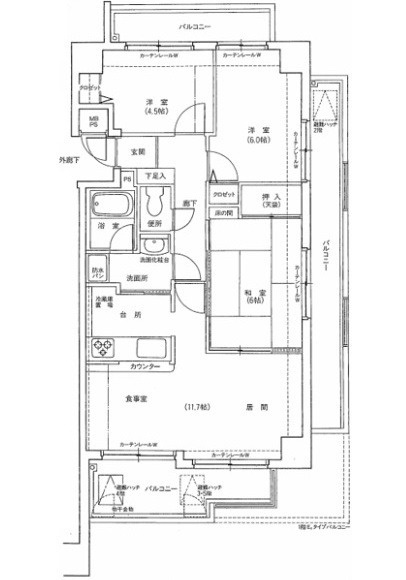 アーバンタワー己斐の間取り