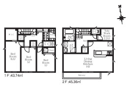 さいたま市大宮区三橋　第25　新築一戸建て　クレイドルガーデン　03の間取り|さいたま市大宮区三橋　第25　新築一戸建て　クレイドルガーデン　03、3SLDK、土地面積100.10m2、建物面積89.10m2