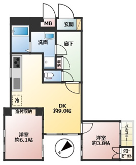【間取り】 | コスモ調布多摩川