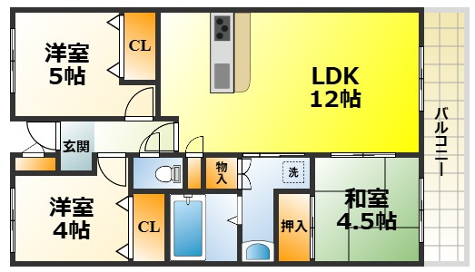 アヴニールHIKOの間取り
