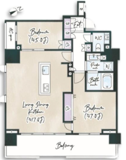 【間取り】 | ウェリス六本木