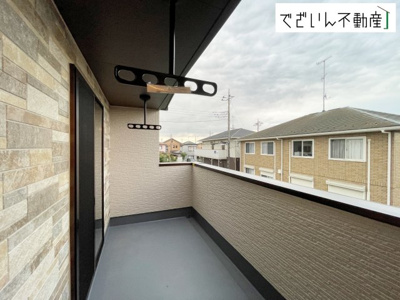 【バルコニー】 | ワイウッドコート熊谷市上之第9期　新築住宅 | ≪4号棟≫
現地(2025年9月撮影)