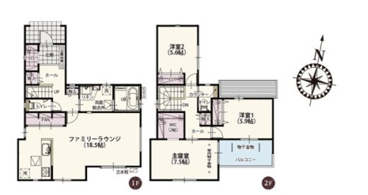 【間取り】 | ワイウッドコート熊谷市上之第9期　新築住宅 | ≪4号棟≫