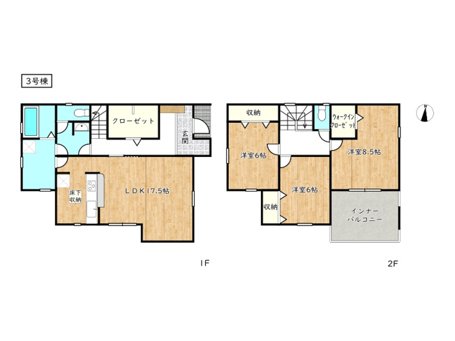 【間取り】 | 姫路市上大野4期／全3棟