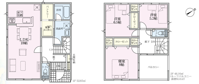 【間取り】 | 鴻巣市北新宿第3　新築戸建　全1棟　1号棟