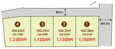 【区画図】 | 鳥取市新品治町土地