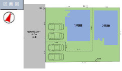 新河岸駅まで徒歩１３分の区画図|カースペース2台分