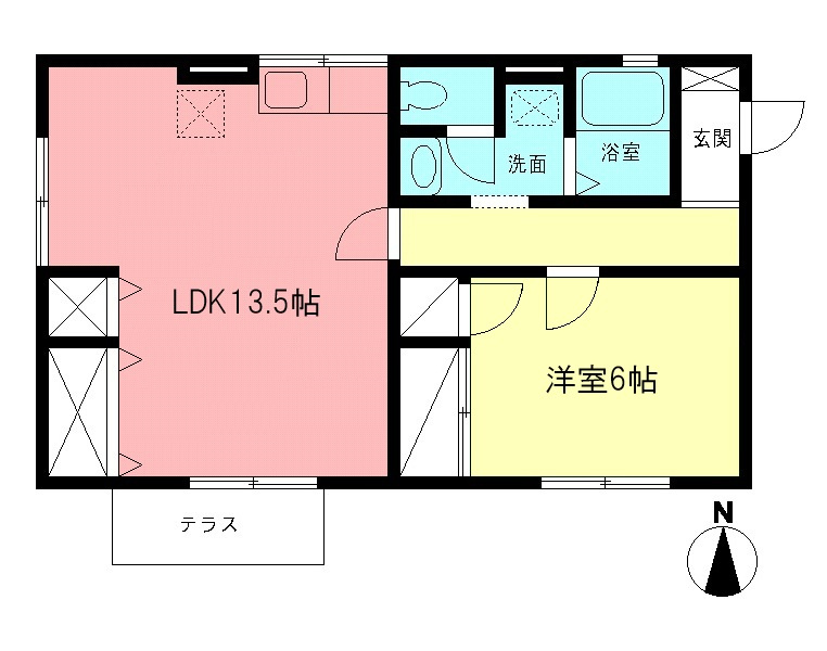 カーサよしはなⅡの間取り