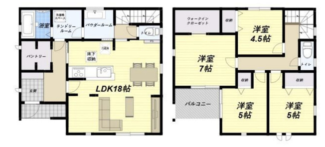 【間取り】 | 鴻巣市箕田第7　新築戸建　全1棟　1号棟